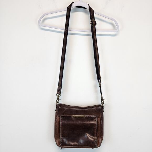 Gun Tote N Mamas Distressed Brown Leather Crossbody Purse RFID Concealed Carry - Picture 2 of 13